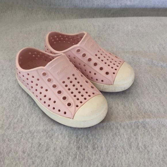 milk pink native shoes
